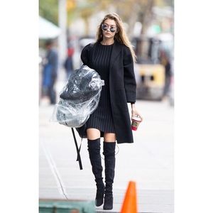 Stuart Weitzman black suede highland